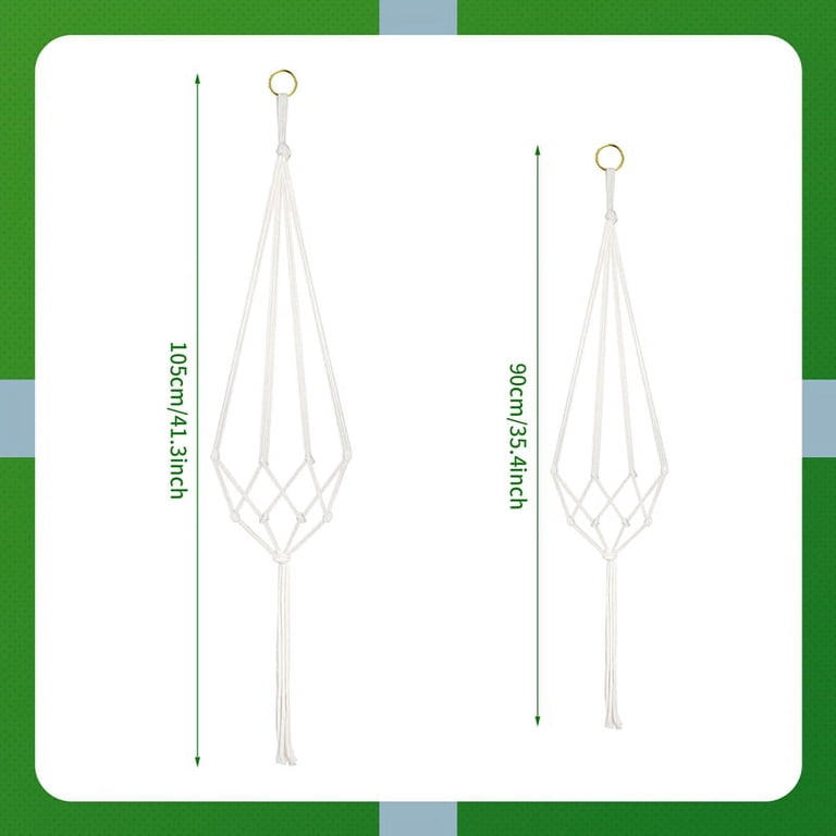 Prdigy Macrame Plant Hangers, 4-Pack Cotton Rope photo 2