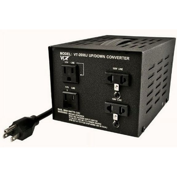 VCT VT-2000J - Japanese Step Up/Down Voltage Transformer Converts Japan 100 Volts To 110V OR Vice Versa - 2000 Watt