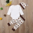 thumbnail image 5 of Turkey Thanksgiving Infant Baby Boy Girl Romper Pants Hat Clothes Outfit Set, 5 of 5