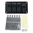 thumbnail image 2 of 3 Gang Rocker Switch Aluminum Panel for 12V 24V Boat Car Truck  Multifuntional Switch Panel with Voltmeter Dual USB Fast Charging Toggle Switch Control Panel, 2 of 7