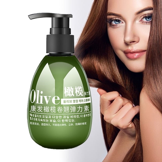 fiudx acondicionador sin enjuague, fórmula nutritiva con aceite de argán; vista frontal de frasco oval con dosificador bomba en envase blanco (etiqueta verde visible) junto a rostro femenino con cabello largo y liso; tratamiento reparador de puntas abiertas y mascarilla hidratante ideal para viajes familiares y salones de belleza; a menudo se usa para facilitar el desenredo durante viajes.
