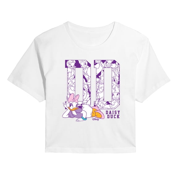 Disney - Daisy Ears - Juniors Cropped Short Sleeve Graphic T-Shirt