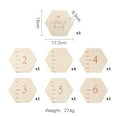 thumbnail image 6 of Wooden Height Growth Chart for Kids, Wooden Ruler Kids Height Wall Chart for Boys & Girls, Free Measurement Milestone Stickers, Nursery Hanging Wall Decor for Kids Room - Hexagon, 6 of 6