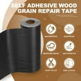 thumbnail image 4 of Uxcell Self Adhesive Wood Grain Repair Tape 33'x 8" for Furniture Black Wood Grain, 4 of 7