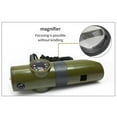thumbnail image 5 of WQQZJJ Outdoor Lights 7 In 1 Survival Bushcraft Trekking Whistle Compass Mirror Torch Magnifier Etc Camping Essentials, 5 of 9