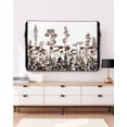 thumbnail image 3 of Outdoor TV Cover 60 to 65 Inch Weatherproof, Rustic Field Waterproof TV Screen Protector for Outside Decor with Zipper and Pocket 58"L x 37"H , Silhouette Flower Herb Brown, 3 of 7