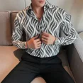 thumbnail image 4 of Camisa y blusa para hombre, ropa estampada con diseño geométrico para hombre, divertida, estilo hip hop, novedad de 2025, de alta calidad, de lujo, con mangas XXL, 4 of 4
