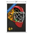 thumbnail image 3 of NHL Chicago Blackhawks - Mask 16 Wall Poster with Wooden Magnetic Frame, 22.375" x 34", 3 of 3