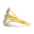 thumbnail image 4 of 10k Yellow Gold Open Back CZ 7-Stone Band Ring, 4 of 7