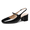 BLACK-PAT, variant on Women's Mary Jane Low Chunky Heels Slingback Closed Square Toe Dress Shoes Wedding Party Work Office Pumps Shoes