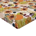 thumbnail image 4 of Ambesonne Retro Fitted Sheet, Daisy Flowers Leaves Print, California King, Green Orange and Grey Teal, 4 of 5