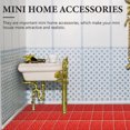 thumbnail image 3 of Miangastore Mini Revêtement de Sol Maison Bois Rouge 18 Pcs 1.2x1.2in, 3 of 9