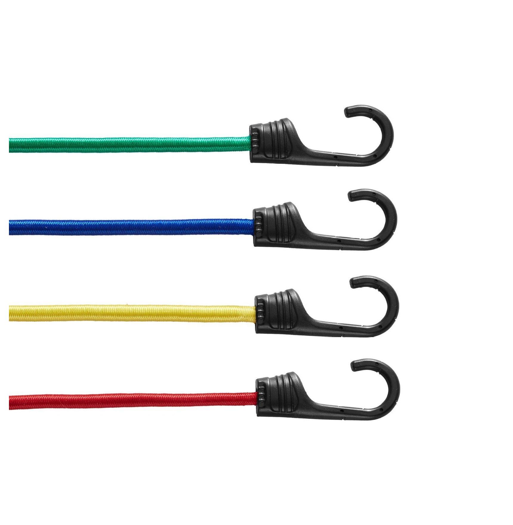 Bungee Cords 32 Pack, 8mm Heavy Duty Straps with Steel Hooks - Secure Storage & Transport - Elastic Rope for Cargo, Camping, Garage, Motorcycle - Multi Purpose Bungee Rope