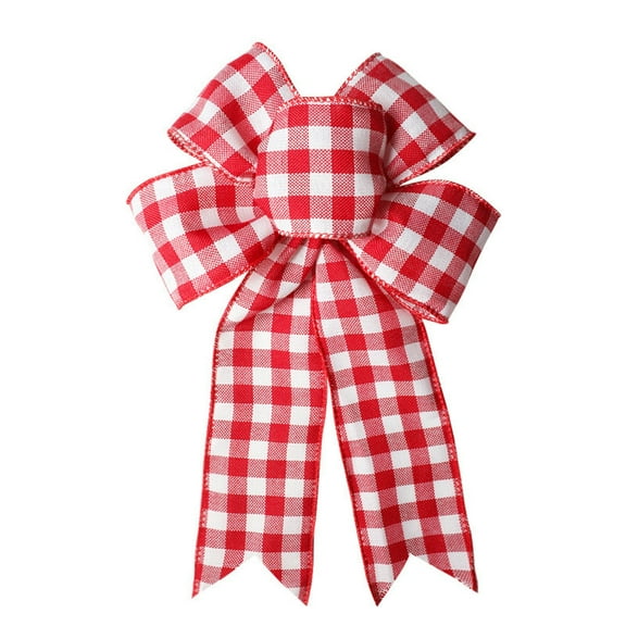 LEHOZIHEQ Gingham Ribbon Bows, Buffalo Plaid Wreath Bows, for Gift Wrapping Basket Wedding Baby Shower Brithday Party