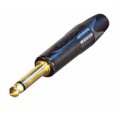 thumbnail image 1 of Neutrik NP2X-B Mono 1/4 6.35 mm TS Phone/Guitar Plug Gold Contact Black Shell, 1 of 2