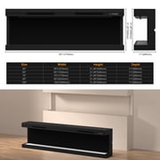 50 3 Sided Electric Fireplace Inserts, Smart 3D Linear Built-in Fire Places Heater 1500W, Multi-Colors Combinations, APP & Remote Control, Cracking Sound, 9H Timer, Crystal & Log