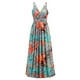 thumbnail image 5 of Lucakuins - Vestido largo de verano para mujer, sin mangas, sin espalda, cuello en V profundo, bohemio, floral Lucakuins  moda, 5 of 9