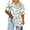 White 03, variant on Erwazi Plus Size Tops for Women Summer Oversized T Shirts Floral Printed Blouses Short Sleeve V-Neck Tunic Loose Tees