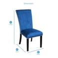 thumbnail image 4 of Steve Silver Co. Chaise de Salle à Manger Camila en Velours Bleu, Enfants, Velours, Chaise de Salle à Manger, Bleu (Ensemble de 1), 4 of 4