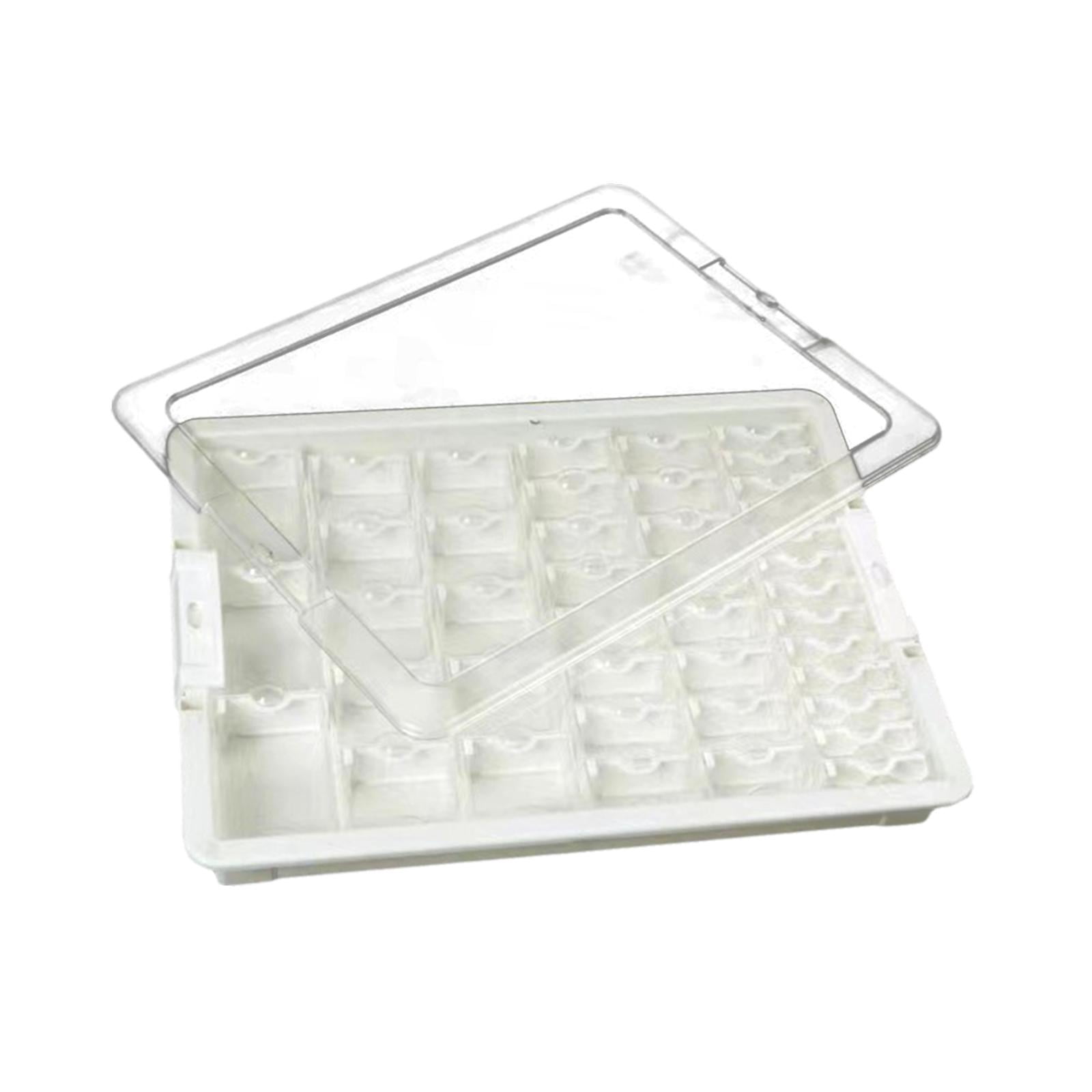 Yunhgft Bead Storage Box Bead Organizer Box with Lid Portable with Compartments Supplies 42 Grid