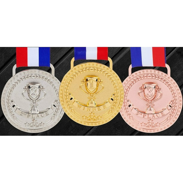 Ruban personnalisé pour médailles en blanc