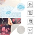 thumbnail image 7 of SKYSONIC Bathroom Rug Mats Panda Red Flower Print, Fluffy Plush Absorbent Bath Rugs Carpet with Non Slip Bottom for Bathroom Floor Toilet Tub and Shower, 7 of 7