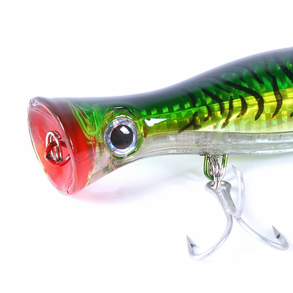 6PCS Lot 13cm/43g Popper Fishing Lures Topwater Large Bait Bass Wobbler