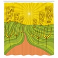 thumbnail image 3 of Ambesonne County Shower Curtain, Farmland Agriculture, 69"Wx75"L, Burnt Sienna Yellow, 3 of 3
