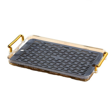 

DISHAN Hollow Serving Tray - Draining Board Nordic Style Water Cup Coffee Mug Storage Shelf for Office