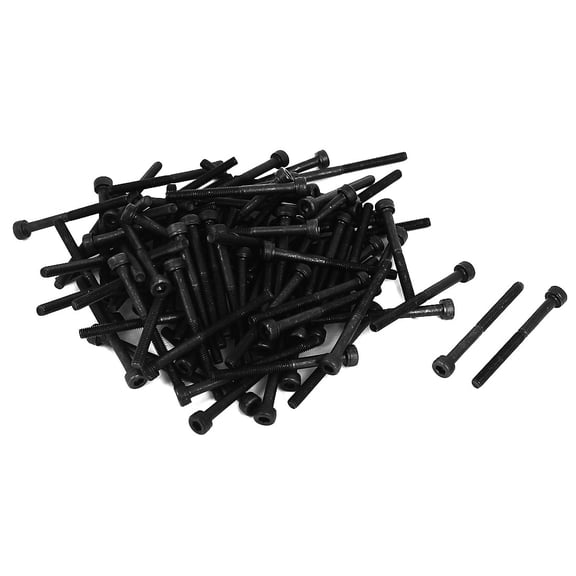 M3x35mm 12.9 Alloy Steel Hex Bolt Socket Head Cap Machine Screws Black 100Pcs