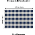 thumbnail image 5 of Farmhouse Placemats Set of 6 Machine Washable Place Mats for Kitchen Table Mats, 12 x 18 inches, Checker Plaid, Navy Blue, 5 of 6