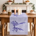 thumbnail image 2 of Table Runner 90 Inches Long for Kitchen Dining, Purple Bow Dresser Scarf Farmhouse, Dining Table Decorations for Wedding/Parties, Cute Bowknot Simple Pure Color 13 x 90 In, 2 of 8