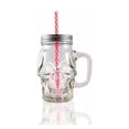 thumbnail image 4 of 3pz Tarros Calavera Vaso Frasco Vidrio Mason Jars Cerveza Color Transparente, 4 of 4