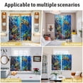 thumbnail image 6 of Blue Sea Turtle Ocean Kitchen Curtains Short 45 Inch Length, Colorful Coral Sea Underwater Grommet Top Bedroom Living Room Curtains, Light Filtering Cafe Curtain Drapes 2 Panels Set 84''x45'', 6 of 9