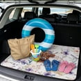 thumbnail image 2 of COEQINE Universal Car Trunk Liner for Dogs, All Weather SUV Cargo Mat Non-Slip Backing Trunk Protector Mat Fits Most Cars, SUVs & Trucks, Highland Cow Floral Violet, 2 of 7