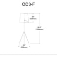 thumbnail image 2 of Dainolite 1 Light 3 Led Drum Floor Fixture in Matte Black, 2 of 4