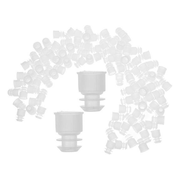 HONMEET Transparent Plastic Test Tube Plugs with Winged Design, 100 Pcs - Laboratory and Science Supplies