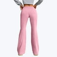 thumbnail image 4 of Aoiroe Flare Leggings for Women Yoga Pants with Pockets High Waisted Flare Leggings Casual Yoga Pants Pink S, 4 of 5