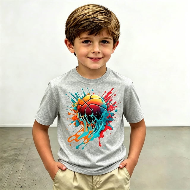 Vêtements pour Filles Col Rond T-Shirt à Manches Courtes pour Tout-Petits Vêtements pour Garçons Tout-Petits Vêtements pour Filles 6-7 Ans Vêtements Tendance