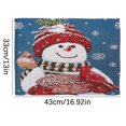 thumbnail image 3 of Clearance! Caoblia Christmas Placemats 13x17" Washable Wipeable Heat-Proof Knitted Placemats for Kitchen, Dining Table, Holiday, Party Decor Supplies, Christmas Decorations, 3 of 5