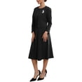 thumbnail image 4 of INSPIRE CHIC Women's Wedding Guest Suit Dress Two Pieces Sets Formal Sleeveless Dress and Crop Blazer Shrug S Black, 4 of 4