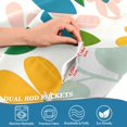 thumbnail image 5 of Yayeee Kitchen Curtains Tier Set of 2 Light Filtering 57"x36" Over Sink Window Panels, Retro Orange Floral, 5 of 7