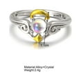 thumbnail image 3 of Fiudx Colgante Estilo Elegante, Anillo de Circonita con Piedra Retro, Conjunto de Joyas de Aleación de Cristal, Accesorios para Mujer, Regalo para San Valentín y Navidad, Resistencia a La Oxidación,, 3 of 7