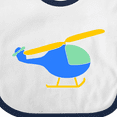 thumbnail image 4 of Inktastic Blue Helicopter Boys or Girls Baby Bib, 4 of 4