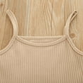 thumbnail image 4 of BONIXOOM Girls Shorts Girls Vest Mid Waist Party Travel Soft Solid Active Fit Comfort Waist None Standard Shorts Beige, 4 of 8