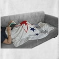thumbnail image 6 of Texas Star Soft Flannel Fleece Throw Blanket, San Antonio Dallas Houston Austin Map with Stars Pattern USA, Cozy Plush for Indoor and Outdoor Use, 50" x 70", Vermilion Pale Grey, by Ambesonne, 6 of 6