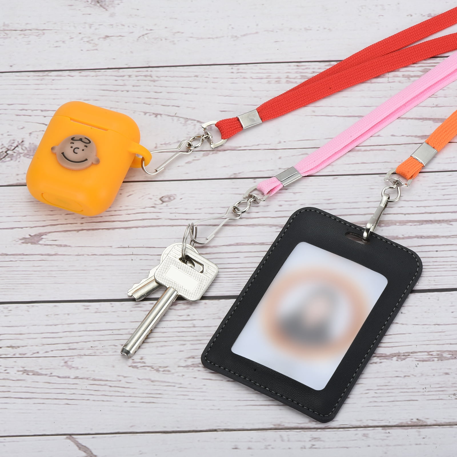 47cm Lanyards Bulk, 50pcs Teacher Lanyards for ID Badges Badge Lanyard Durable Personalized with Clip, Red
