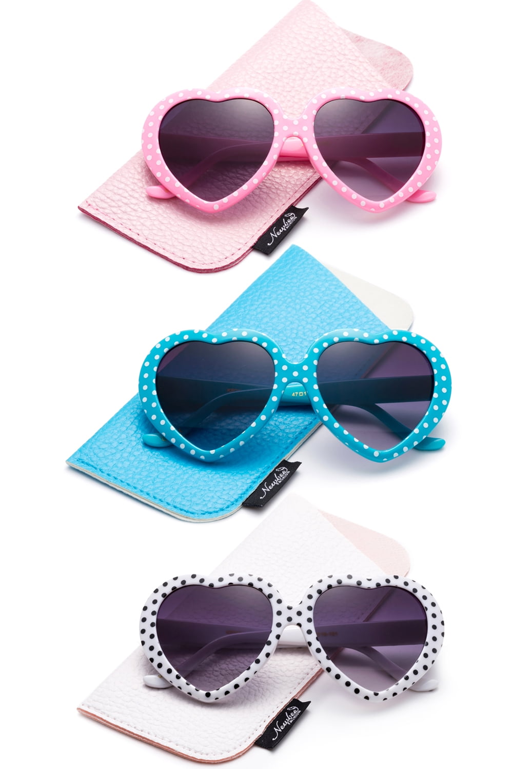 LOPHORINA Cute Kids Heart Shaped Sunglasses for Toddler Girls UV400 
