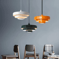 thumbnail image 5 of Nordic led pendant light macaron carbon steel aluminum white dark green orange illuminations for restaurant living rooms fixture, 5 of 12