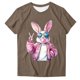 thumbnail image 2 of Puntoco Liquidación de blusas cortas para mujer, camisetas de manga corta con cuello redondo y estampado bonito a la moda para mujer, 2 of 4